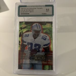 Emmitt Smith Graded Mint 9 Collector's Edge Triumph K-Klub Y3K Dallas Cowboys